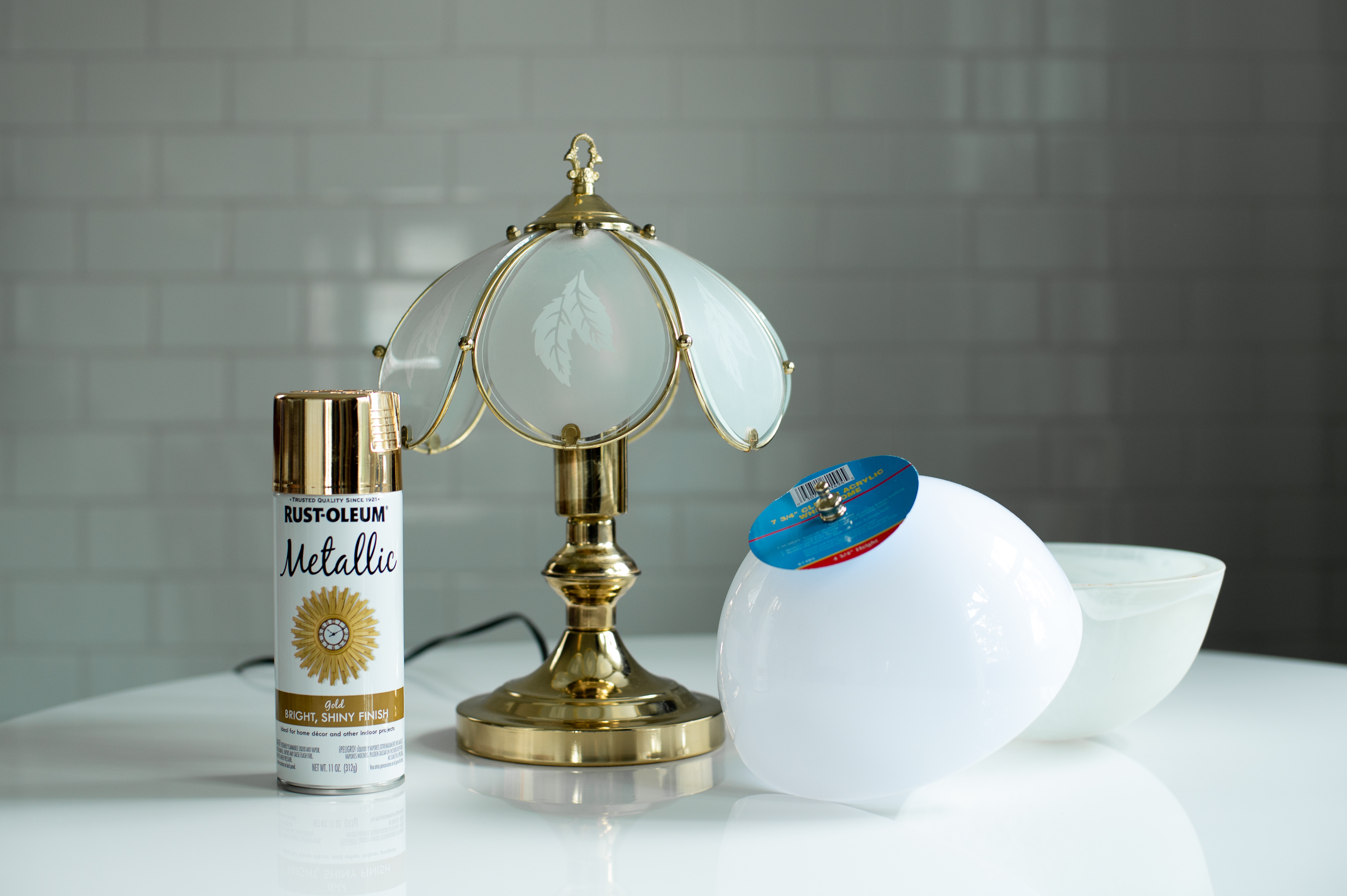 DIY brass Totie inspired task lamp dupe copy cat from original designed by Thomas O'Brien for Visual Comfort