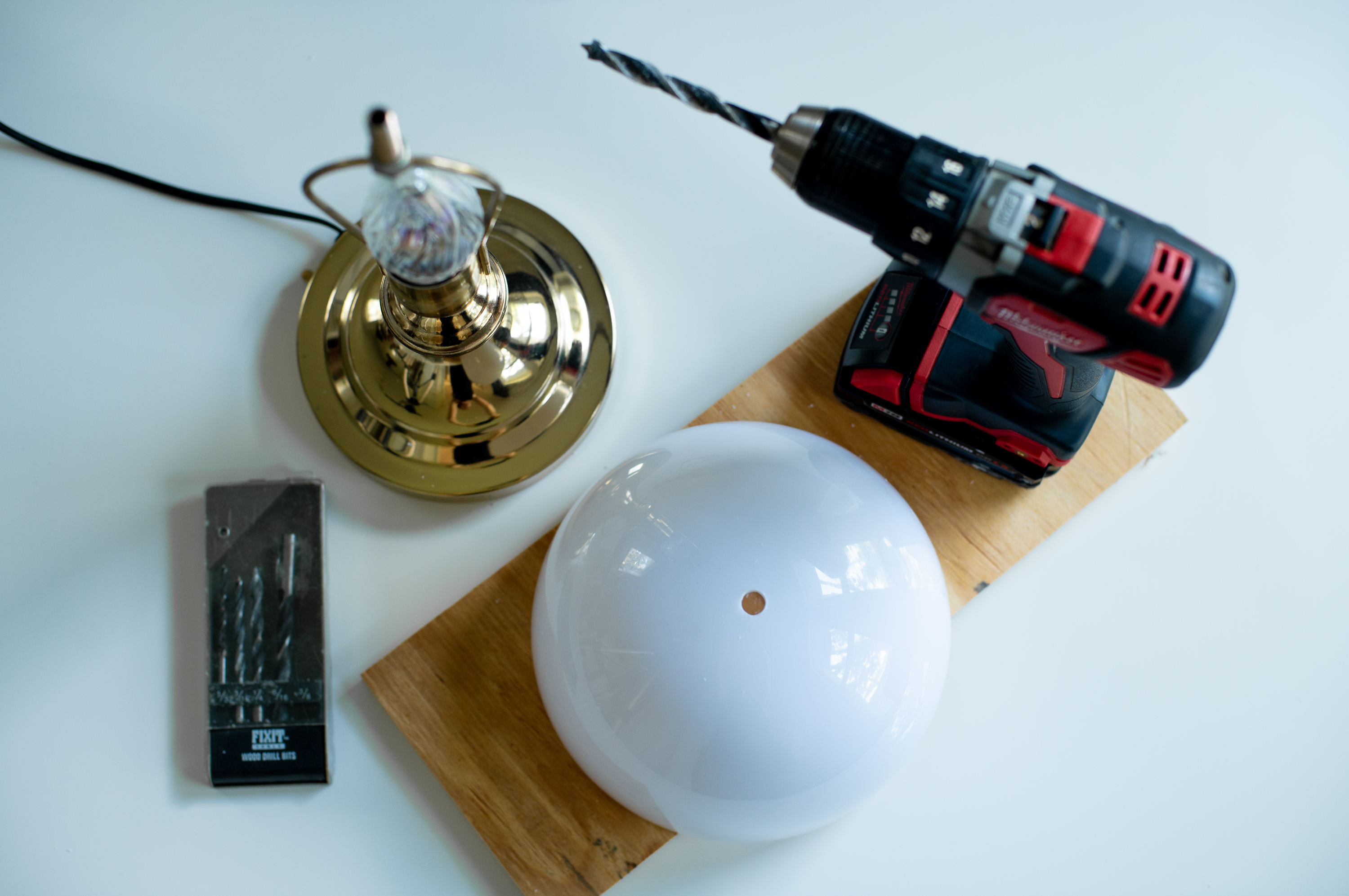 DIY brass Totie inspired task lamp dupe copy cat from original designed by Thomas O'Brien for Visual Comfort