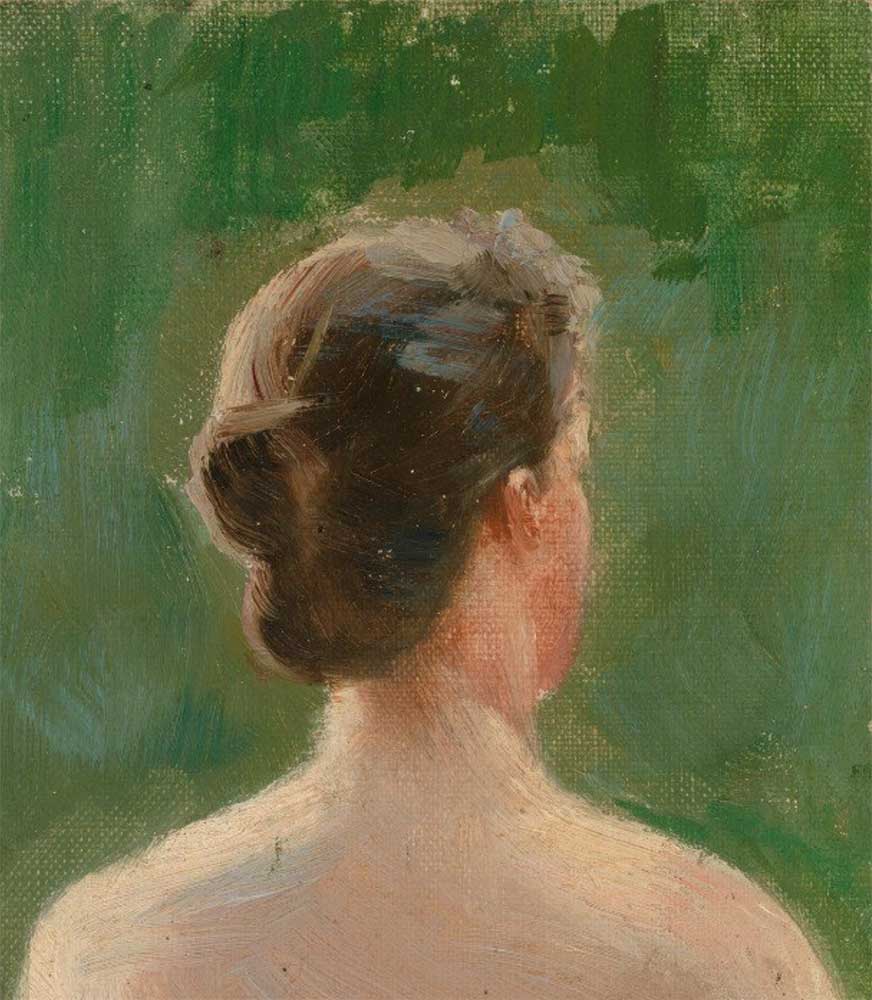 free vintage portrait painting by Torsten Wasastjerna entitled “Head Study”