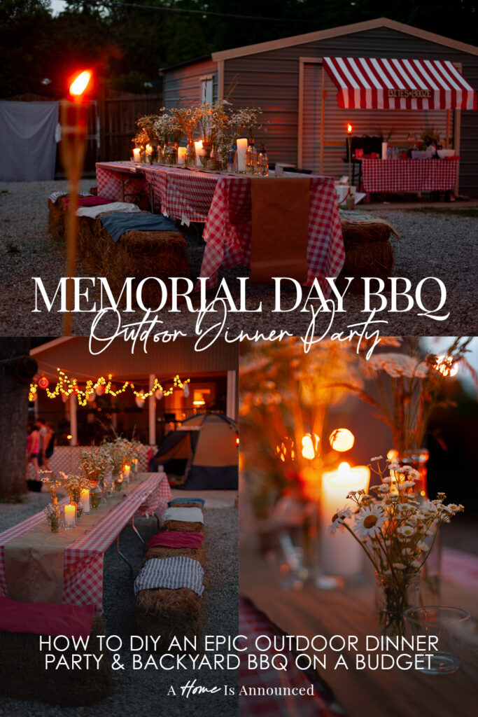 vintage memorial day backyard bbq outdoor dinner party