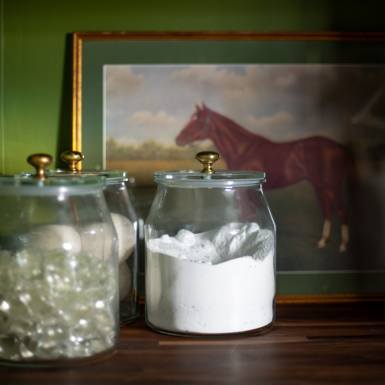 ikea hack laundry detergent storage from glass canisters for an elegant laundry room