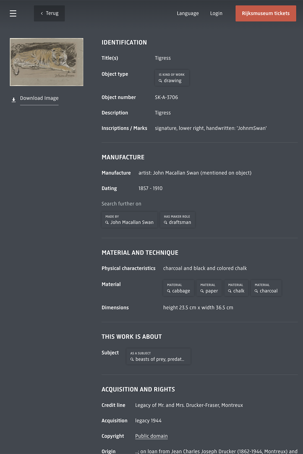 Side-by-side comparison of CB2’s framed art listing and the original public domain artwork from the Rijksmuseum.