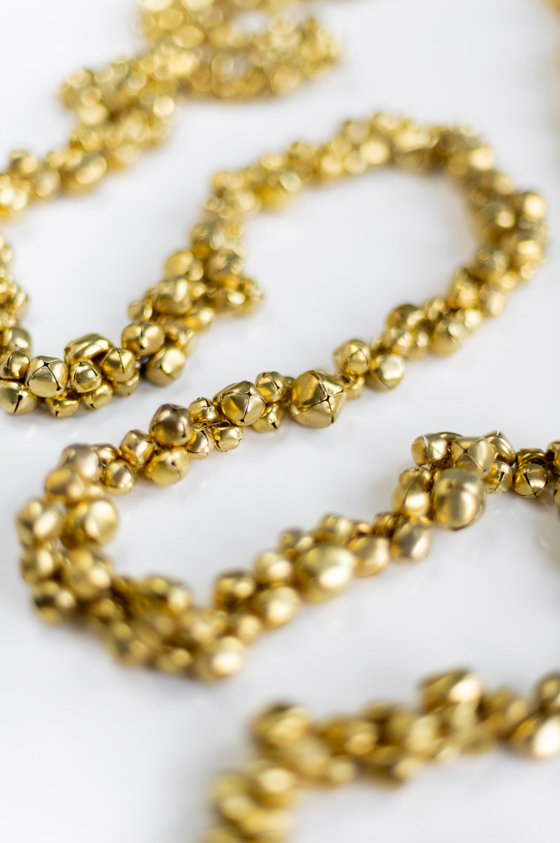 diy gold christmas jingle bell christmas garland