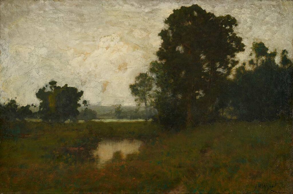 Alexander Helwig Wyant “A Pool in the Meadow” vintage landscape painting free vintage art download