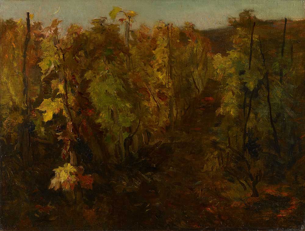 free vintage autumn wall art by Charles Francois Daubigny entitled "La Vigne (The Vine)"