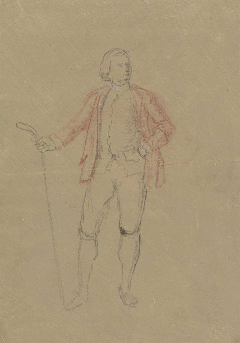 free vintage golf art of a british gentleman holding a golf club