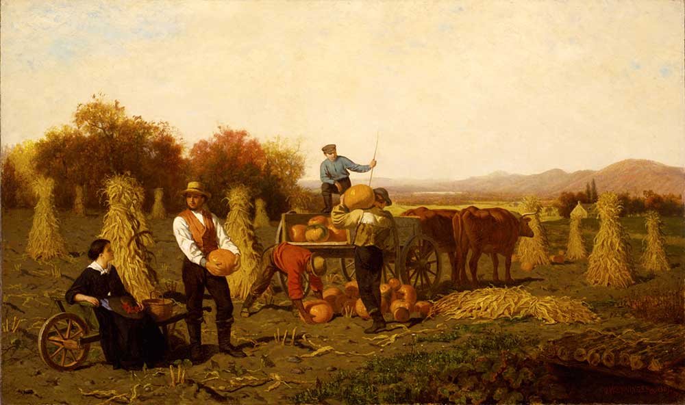 free vintage fall painting by John Whetten Ehninger entitled "October"