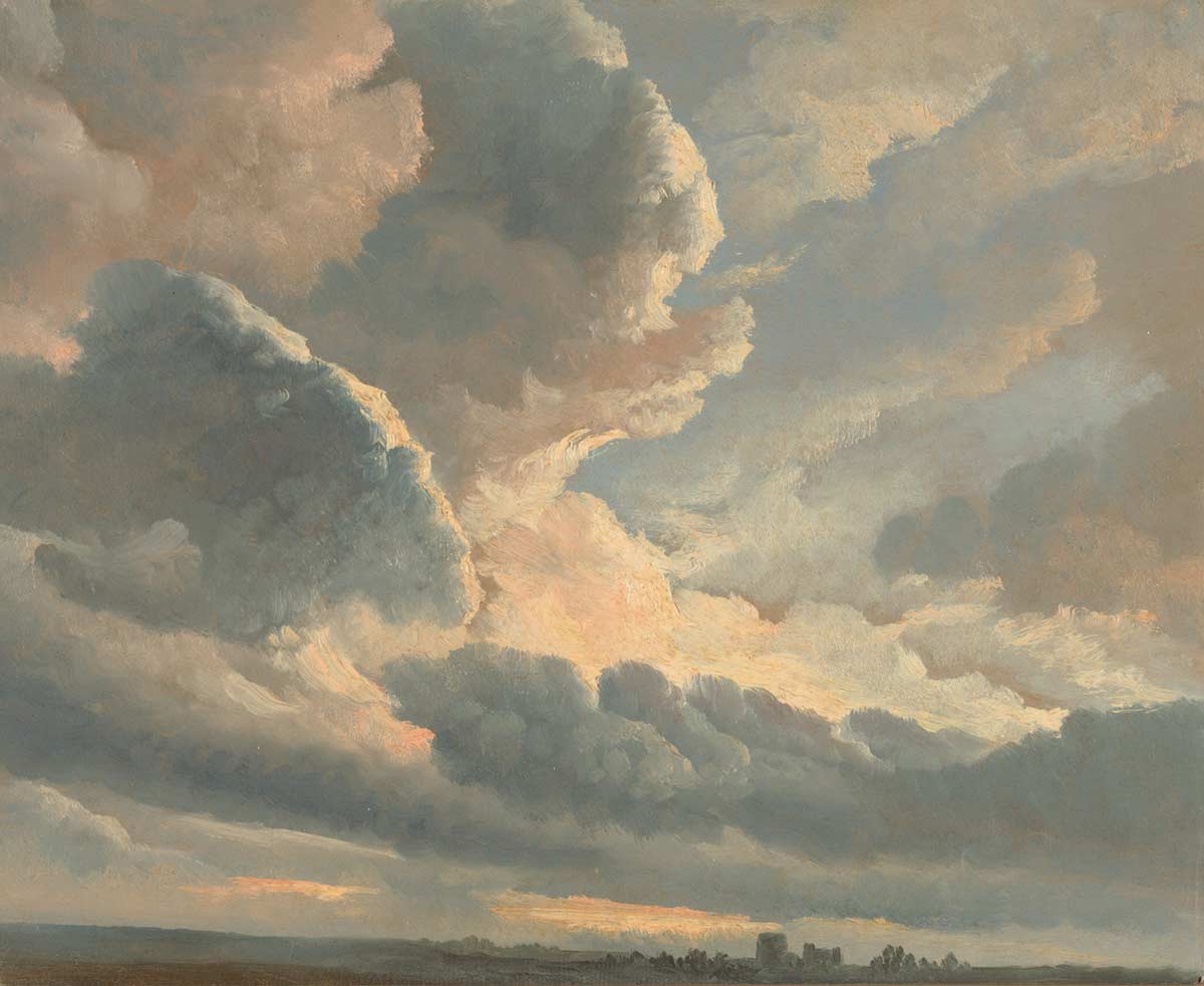 Simon Alexandre Clément Denis “Study of Clouds with a Sunset near Rome”