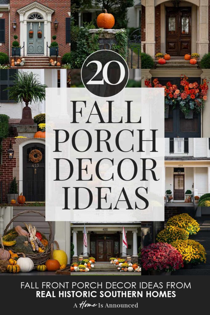 20 fall porch decor ideas for your fall front porch decorating from real historic southern homes in Huntsville Alabama
