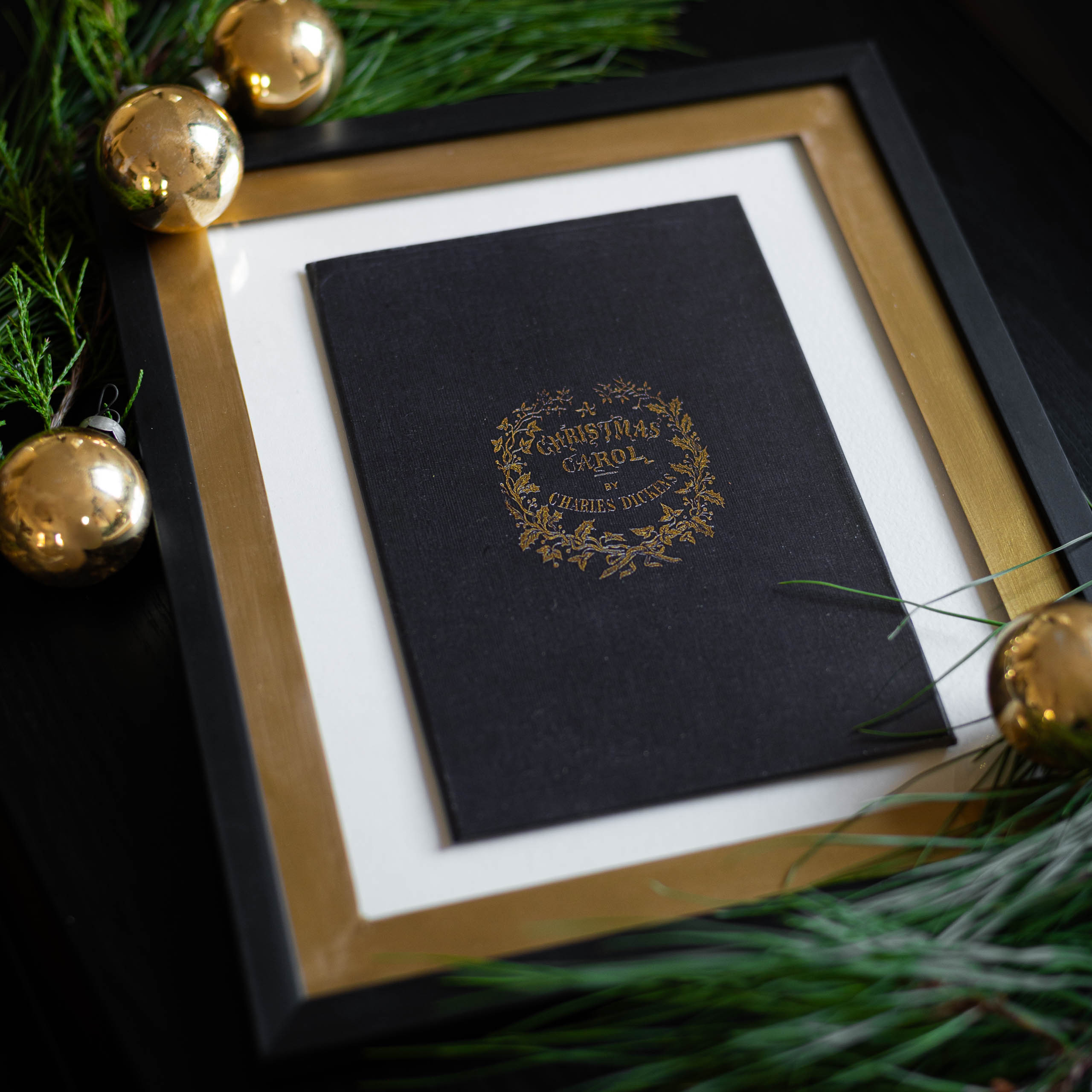 Christmas Carol Framed Wall Art DIY Vintage Christmas Book Art