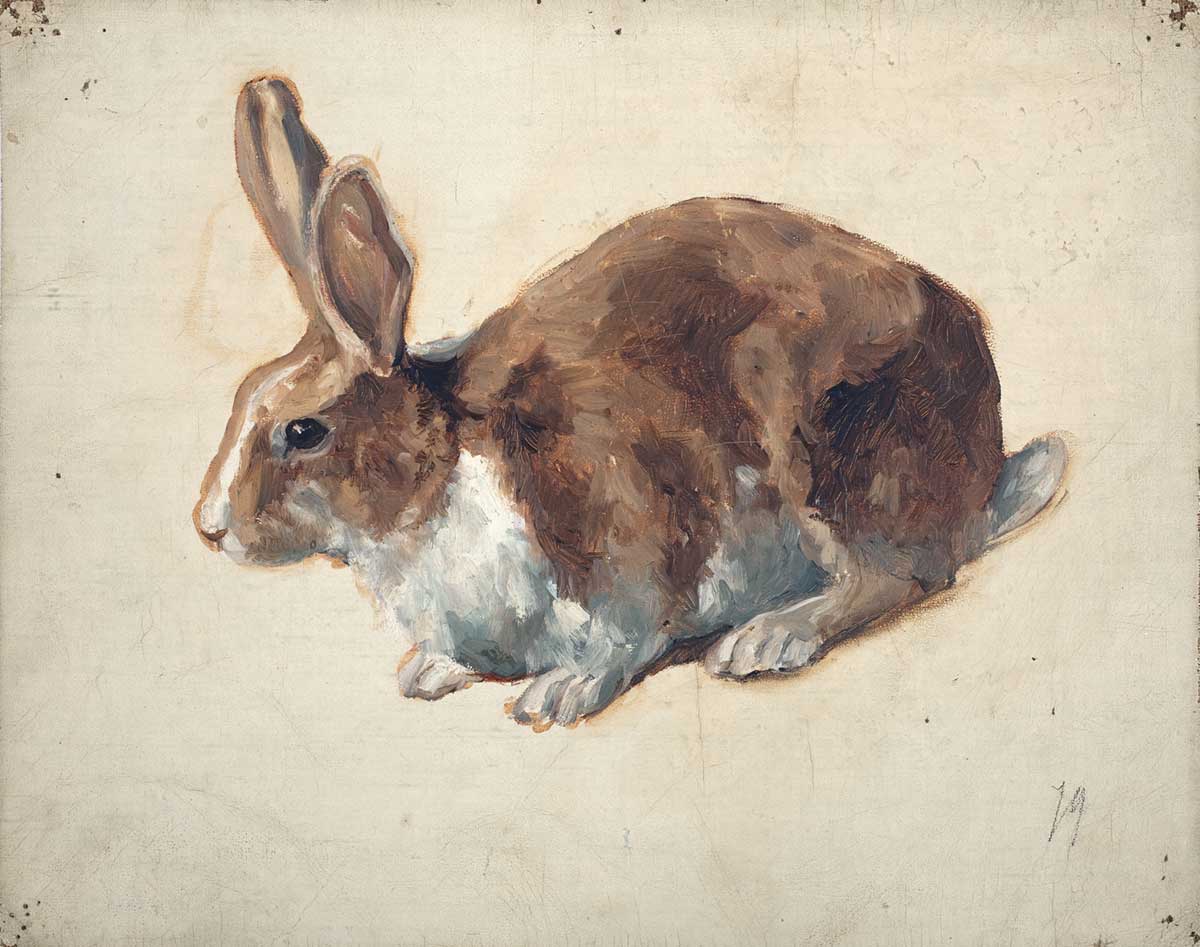 free vintage bunny wall art print for spring and easter home decor by Floris Verster entitled “Rabbit”