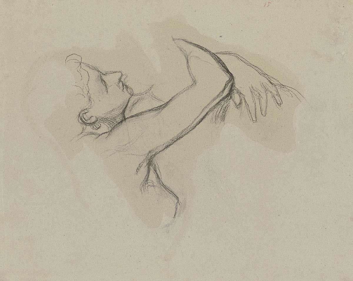 free vintage valentine's day art by Victor Müller entitled "Juliet, detail of the embrace and the kiss"