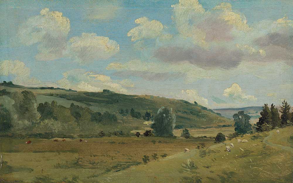 free vintage landscape painting printable wall art by Lionel Constable entitled "Landscape"