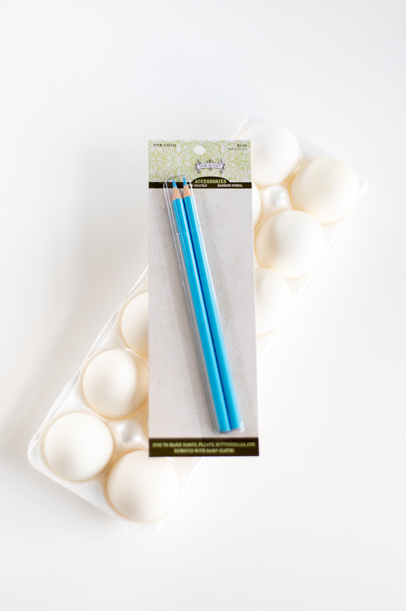 the best way to apply guidelines for decorating easter eggs with traditional Pysanky wax resist designs is with a water soluble pencil.